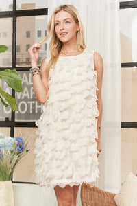 ADORA Sleeveless Shift 3D Petal Dress - Brittney MADE