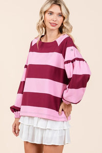 Mittoshop Striped Snap Shoulder Long Sleeve T-Shirt - Brittney MADE