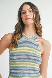 MABLE Space Dye Grecian Neck Knit Cami - Brittney MADE
