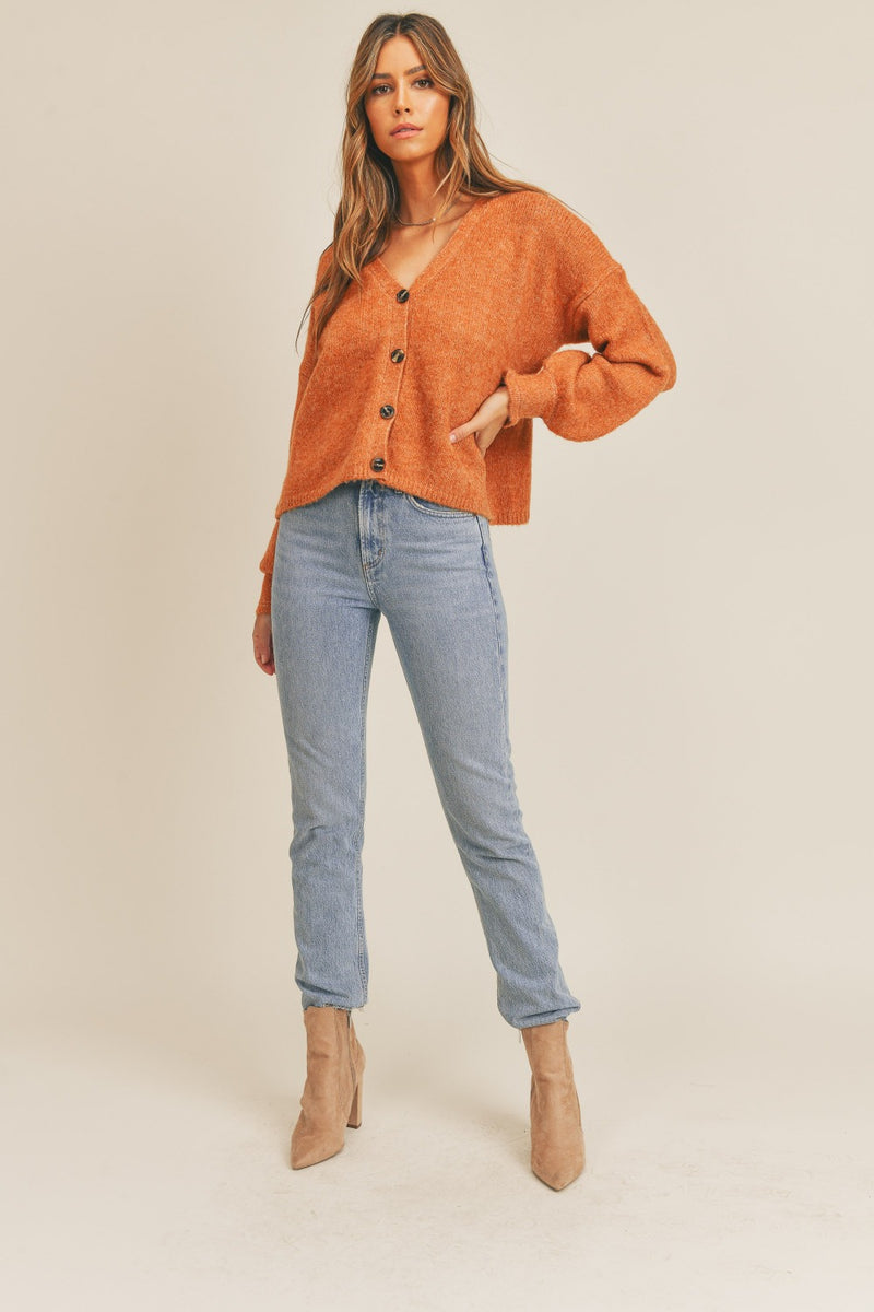 MABLE Long Sleeve Button Down Sweater Cardigan - Brittney MADE