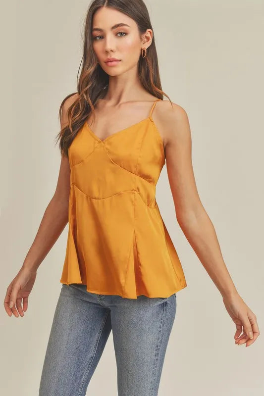Aemi + Co Tie Back V-Neck Cami - Brittney MADE