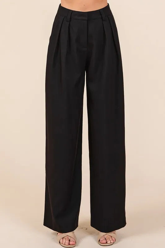Mittoshop Pintuck Detail High Rise Pants - Brittney MADE
