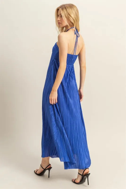 HYFVE Knotted Detail Halter Neck Flowy Maxi Dress - Brittney MADE