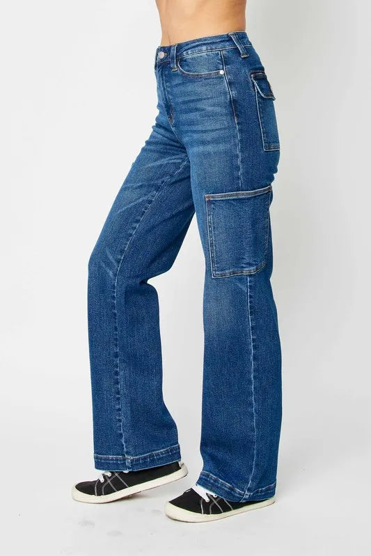 Judy Blue Full Size High Waist Cargo Jeans - Brittney MADE
