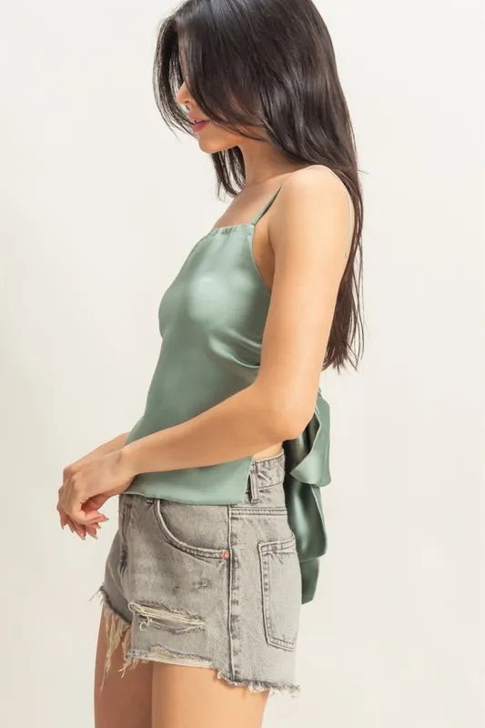HYFVE Satin Back Tie Detail Cami - Brittney MADE
