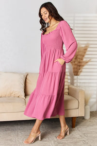Culture Code Full Size Ruffle Trim Smocked Tiered Dress - Brittney MADE