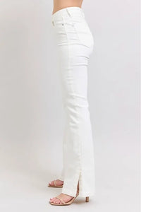 Judy Blue Full Size High Waist Side Slit Slim Bootcut Jeans Plus Size - Brittney MADE