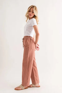 And The Why Waist Ribbon Casual Pants - Brittney MADE