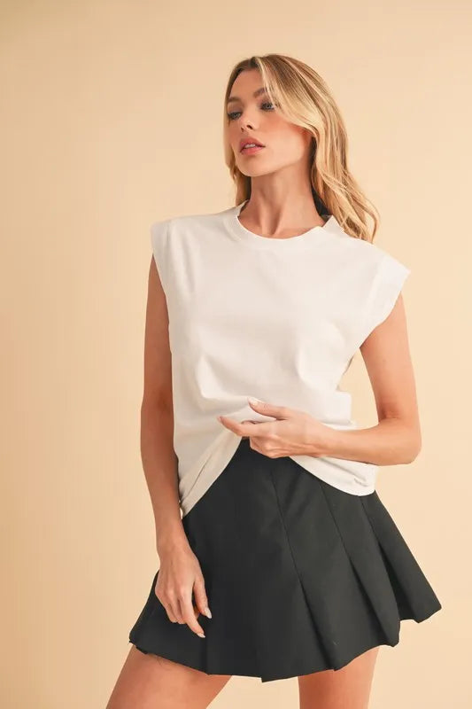 Aemi+Co Solid Color Round Neck Tank - Brittney MADE