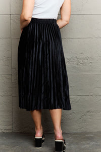 Ninexis Accordion Pleated Flowy Midi Skirt - Brittney MADE