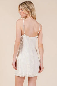 GeeGee Lace Detail Adjustable Strap Mini Cami Dress - Brittney MADE