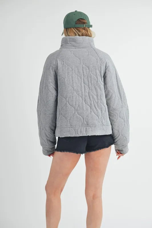 Aemi+Co Zip Up Raglan Sleeve Quilted Jacket - Brittney MADE