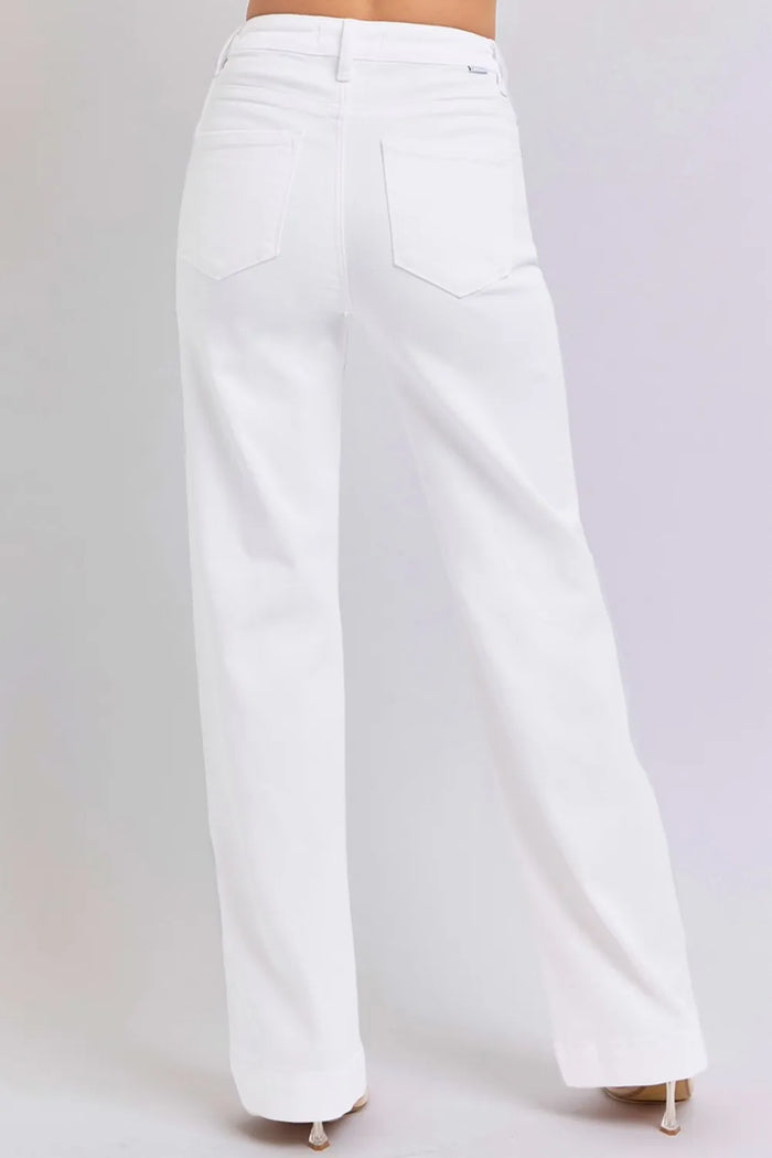 RISEN Full Size High Waist Straight Jeans - Brittney MADE