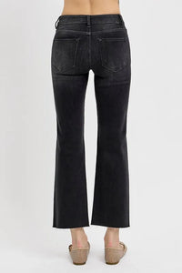 RISEN Tummy Control Mid Rise Crop Straight Jeans - Brittney MADE