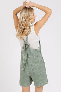 Mittoshop Textured Knotted Wide Strap Overalls - Brittney MADE