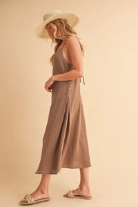 Aemi+Co Side Button Midi Cami Dress - Brittney MADE