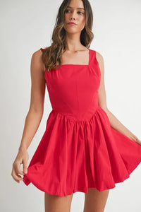 MABLE Poplin Square Neckline Bubble Mini Dress - Brittney MADE