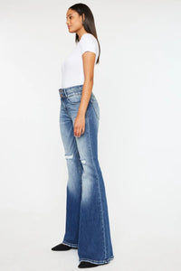 Kancan High Rise Wide Waistband Flare Jeans - Brittney MADE