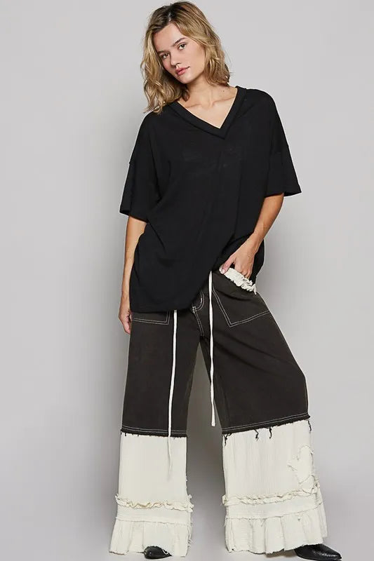 POL V-Neck Half Sleeve T-Shirt - Brittney MADE