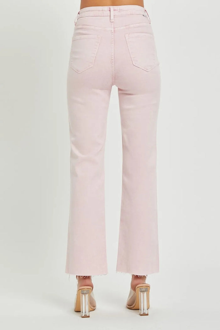 RISEN Full Size High Rise Tummy Control Straight Jeans - Brittney MADE