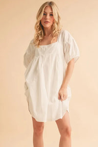 Aemi + Co Square Neck Babydoll Dress with Pockets - Brittney MADE