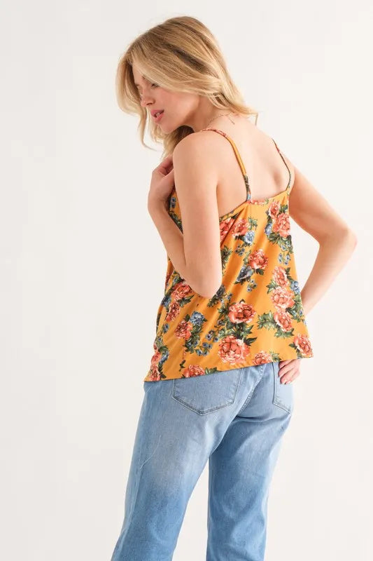 And The Why Floral Printed Casual Tank Top - Brittney MADE