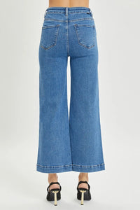 RISEN Full Size High Rise Wide Leg Jeans - Brittney MADE