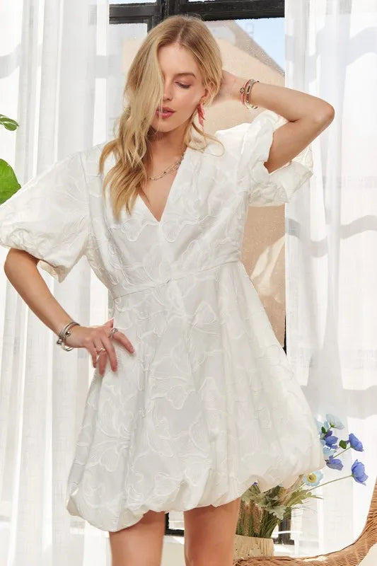 ADORA Puff Sleeve Floral Dress - Brittney MADE