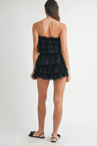 MABLE Ruffle Layered Crop Top and Mini Skirt Set - Brittney MADE