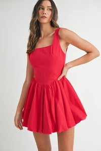 MABLE Poplin Square Neckline Bubble Mini Dress - Brittney MADE