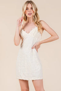 GeeGee Lace Detail Adjustable Strap Mini Cami Dress - Brittney MADE