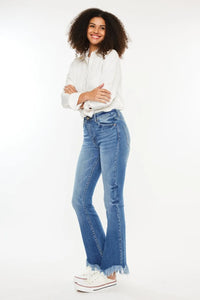 Kancan High Rise Frayed Hem Jeans - Brittney MADE