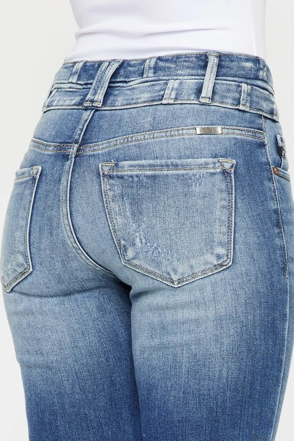 Kancan High Rise Wide Waistband Flare Jeans - Brittney MADE