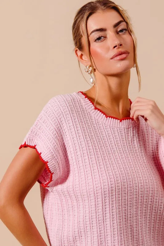 SO ME Textured Light Weight Sweater Dolman Top - Brittney MADE