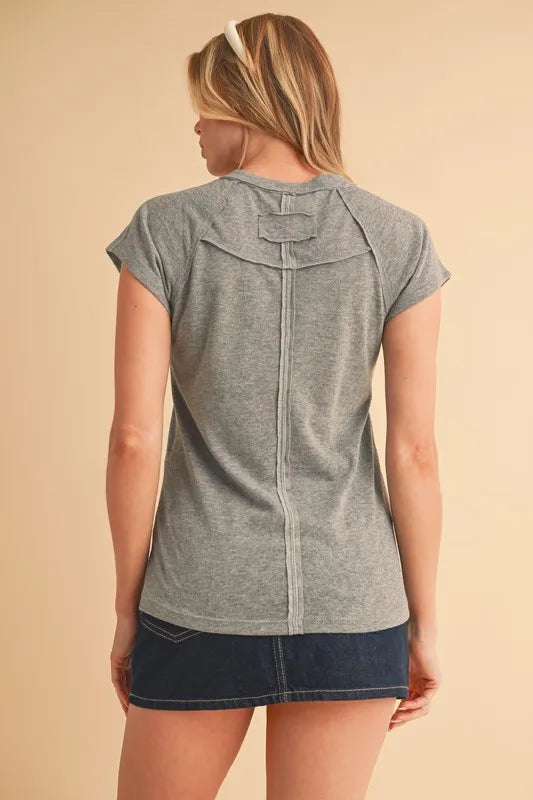 Aemi+Co Round Neck Short Sleeve T-Shirt - Brittney MADE