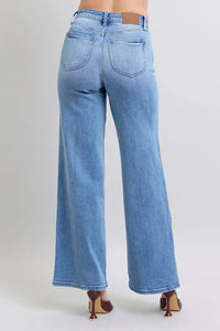 Judy Blue Full Size Wide Leg Jeans with Pockets - Brittney MADE