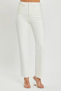 RISEN Full Size High Rise Tummy Control Straight Jeans - Brittney MADE