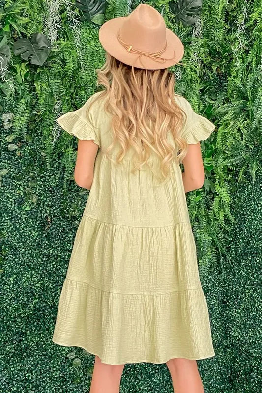 And The Why Cotton Gauze Baby Doll Casual Dress - Brittney MADE