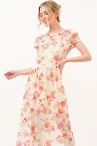 And The Why Fish-Net Floral Printed Midi Dress - Brittney MADE