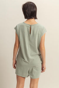 HYFVE Round Neck Cap Sleeve Relaxed Fit Breezy Romper - Brittney MADE