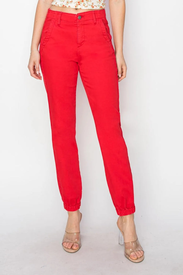 RISEN Full Size High Waisted Jogger Jeans - Brittney MADE