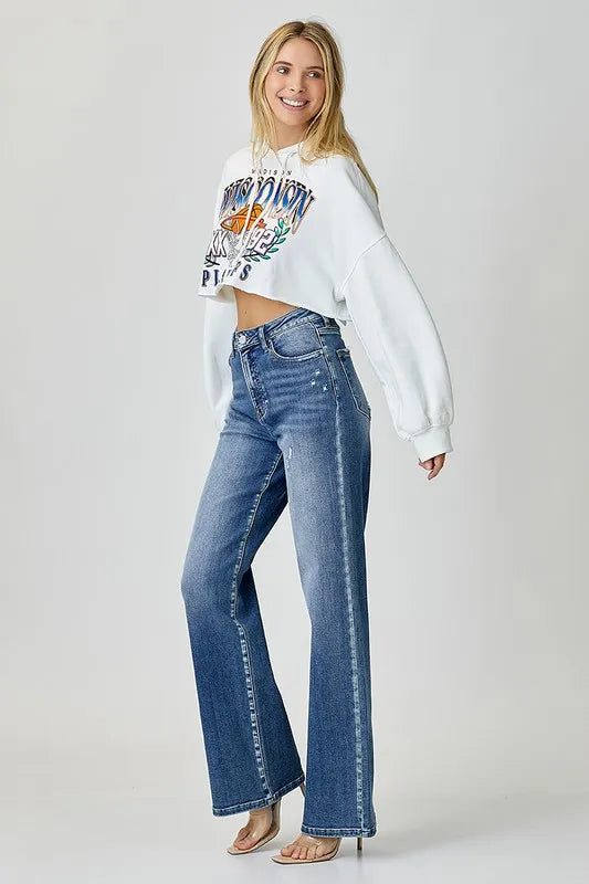 RISEN High Waist Jeans with Pockets - Brittney MADE