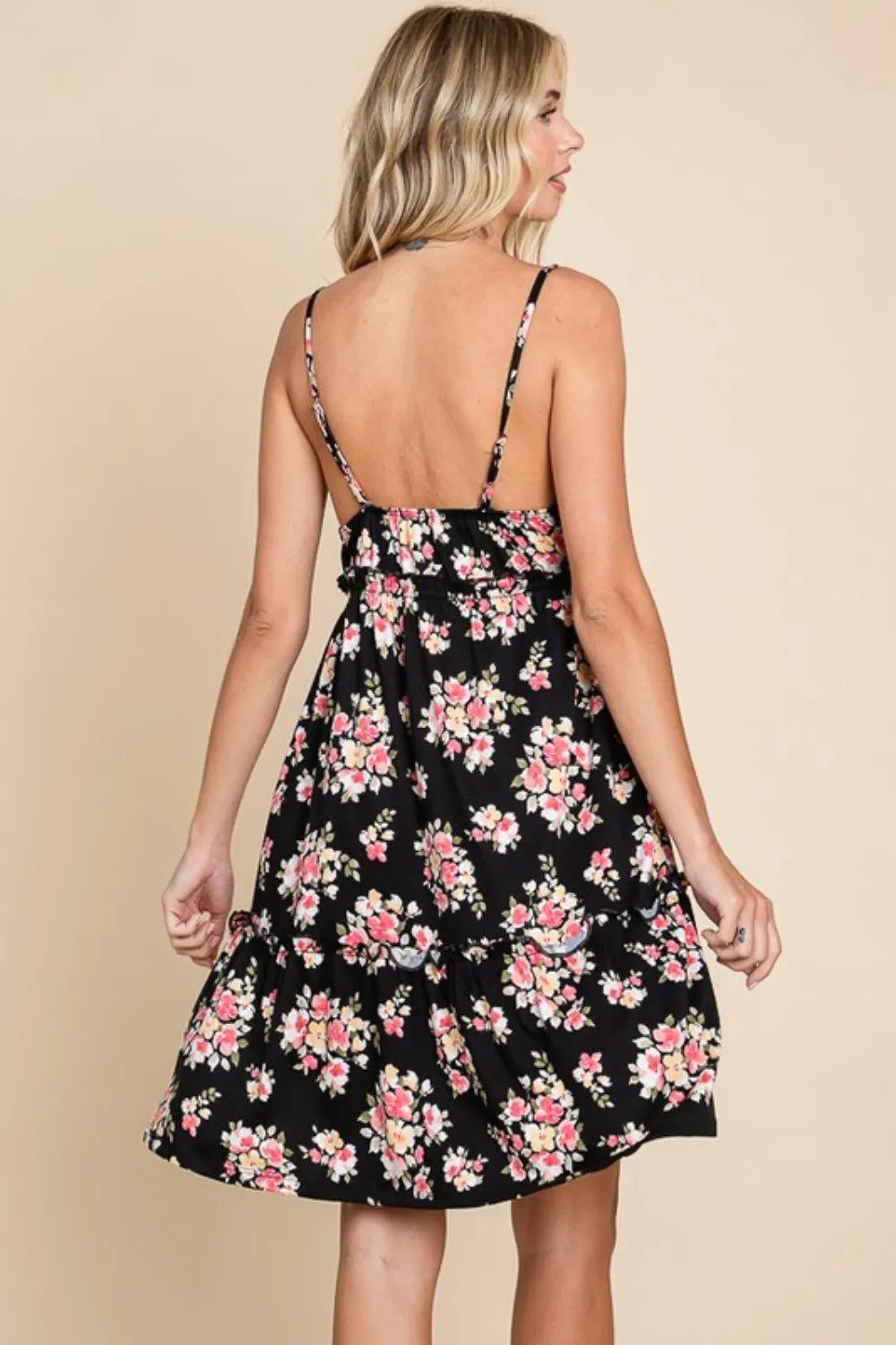 Culture Code Full Size Floral Frill Cami Dress - Brittney MADE