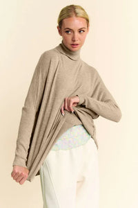 Davi & Dani Turtleneck Long Sleeve Knit Top - Brittney MADE