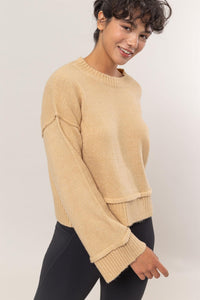 HYFVE Round Neck Dropped Shoulder Ribbed Sweater - Brittney MADE