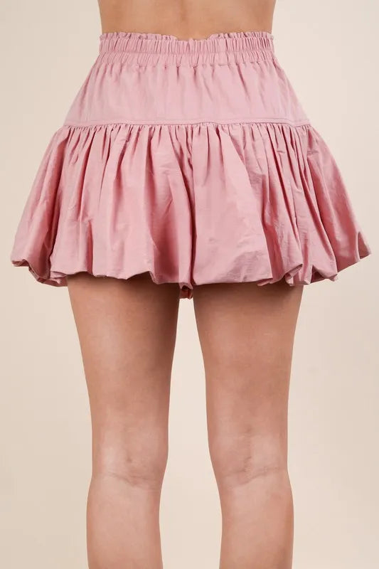 VERY J Bubble Mini Skirt with Inner Shorts - Brittney MADE