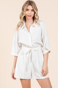 Mittoshop Tie Waist Half Sleeve Romper - Brittney MADE