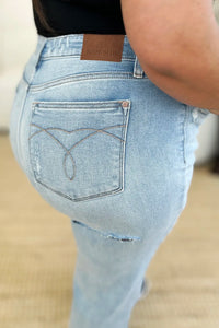 Judy Blue Full Size High Waist Distressed Straight Jeans - Brittney MADE