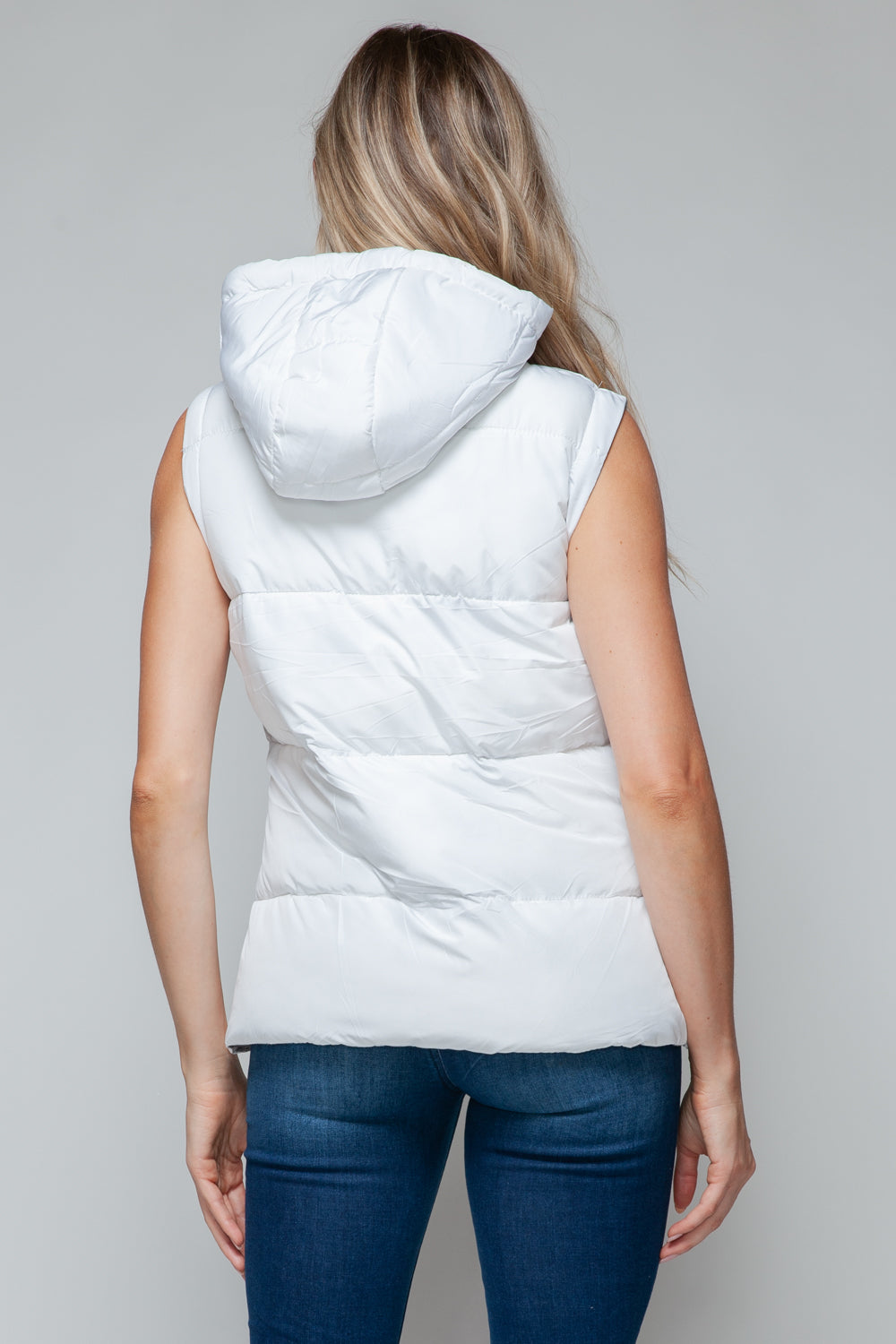 Snobbish Snap and Zip Closure Hooded Vest - Brittney MADE