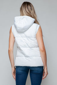 Snobbish Snap and Zip Closure Hooded Vest - Brittney MADE